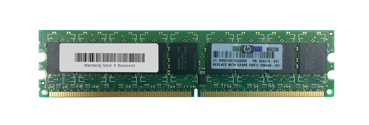 398448-001 - HP 1GB PC2-4200 DDR2-533MHz ECC Unbuffered CL4 240-Pin DIMM Memory Module