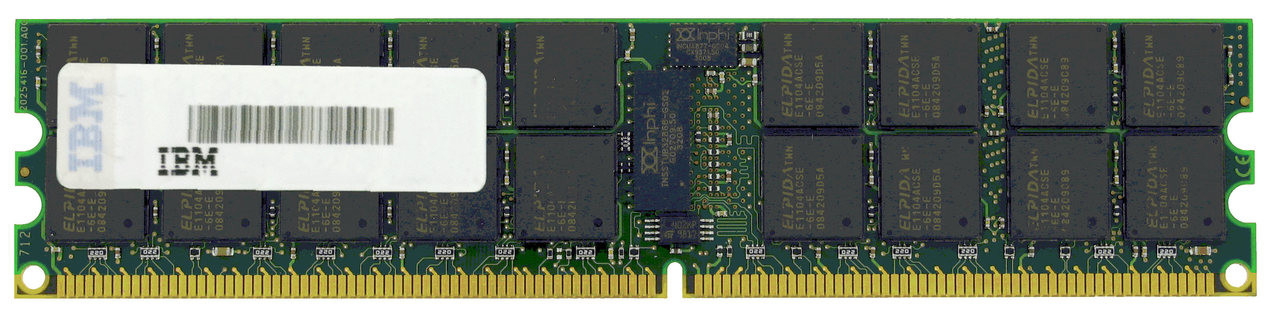 40U6110 - IBM 1GB 667MHz PC2-5300 240-Pin DIMM CL3 ECC DDR2 SDRAM IBM Memory for IBM System x Server