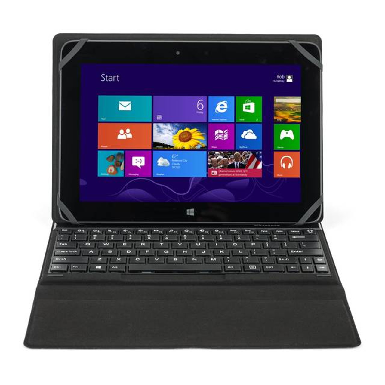 Kensington K97345US KeyFolio Fit Universal 10" Tablet Case for Windows (Black)