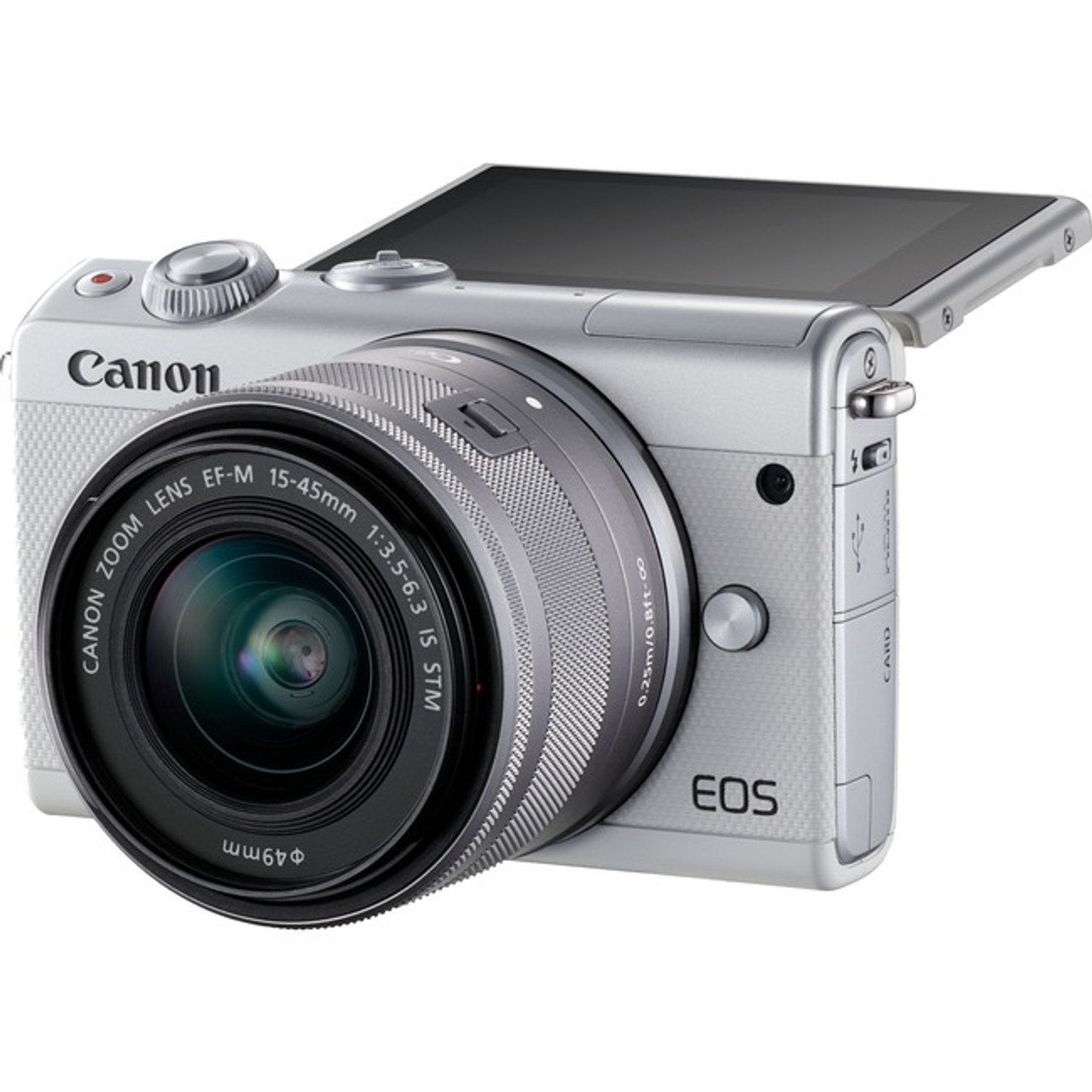 Canon EOS M100 24 Megapixel Mirrorless Camera with Lens - 15 mm - 45 (Lens  1), 55 - 200 2) - 2210C021