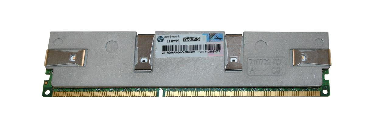 712285-071 - HP 4GB PC3-12800 DDR3-1600MHz ECC Registered CL11 240-Pin DIMM Single Rank Memory Module