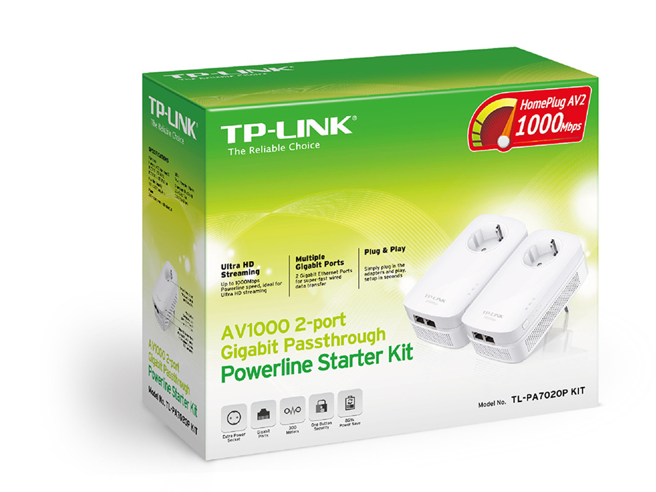 TP-LINK AV1000 Ethernet LAN White 2pcs