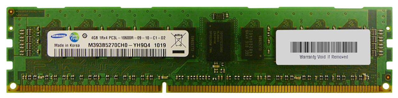 M393B5270CH0-YH9Q4 - Samsung 4GB (1X4GB) 1333MHz PC3-10600 ECC REGISTERED CL9 1.35V 1RX4 DDR3 SDRAM 240-Pin DIMM SAMSUNG MEM