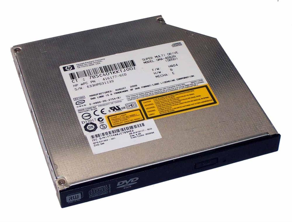 416177-6C0 - HP 8x DVD+RW Super Multi Dual Layer SlimLine IDE Internal Notebook Optical Drive