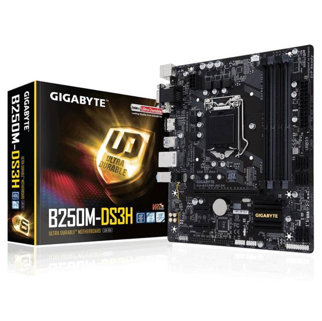GIGABYTE GA-B250M-DS3H LGA1151/ Intel B250/ DDR4/ SATA3&USB3.1/ M.2/ A&GbE/ MicroATX Motherboard
