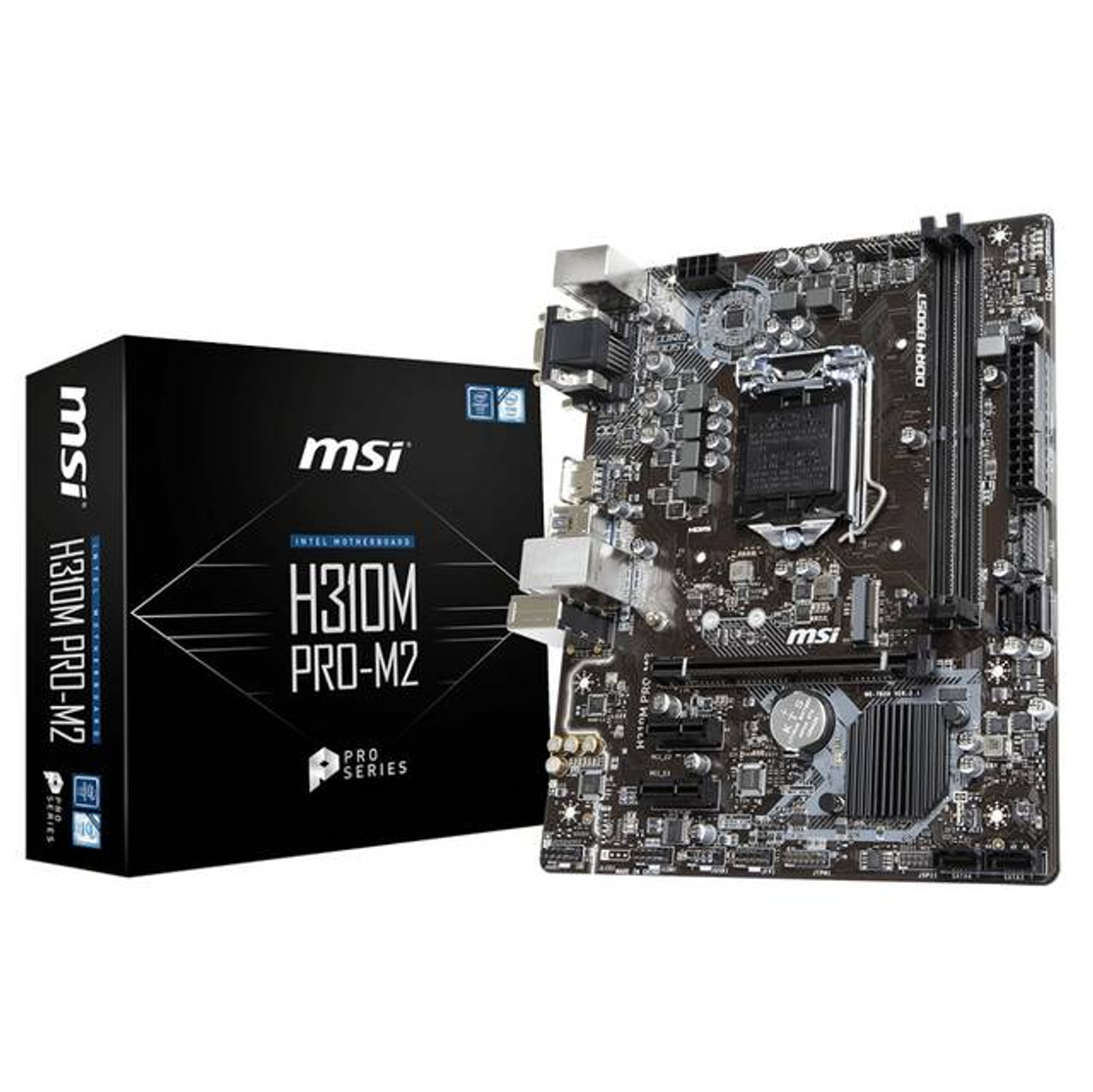 MSI H310M PRO-M2 LGA1151/ Intel H310/ DDR4/ SATA3&USB3.1/ M.2/ A&GbE/ MicroATX Motherboard