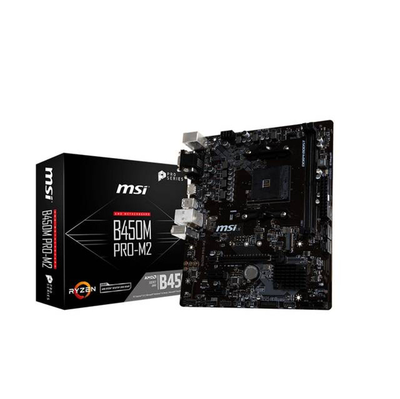 MSI B450M PRO-M2 Socket AM4/ AMD B450/ DDR4/ SATA3&USB3.1/ M.2/ A&GbE/ MicroATX Motherboard