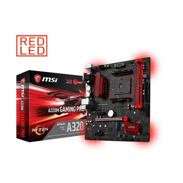 MSI A320M GAMING PRO Socket AM4/ AMD A320/ DDR4/ SATA3&USB3.1/ M.2/ A&GbE/ MicroATX Motherboard