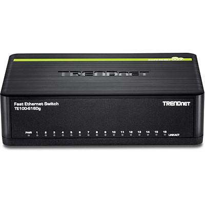 Trendnet TE100-S16Dg Unmanaged network switch L2 Fast Ethernet (10/100) Black