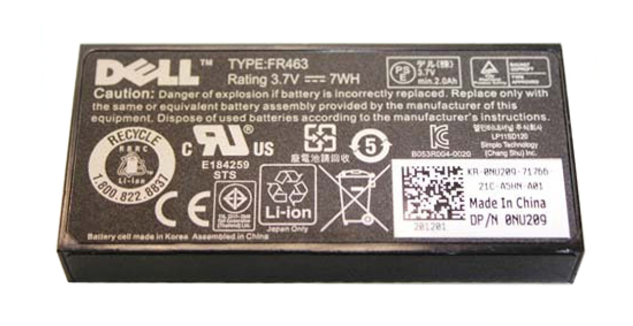 OU8735 - Dell 3.7V 7WH Lithium-Ion RAID Controller Battery