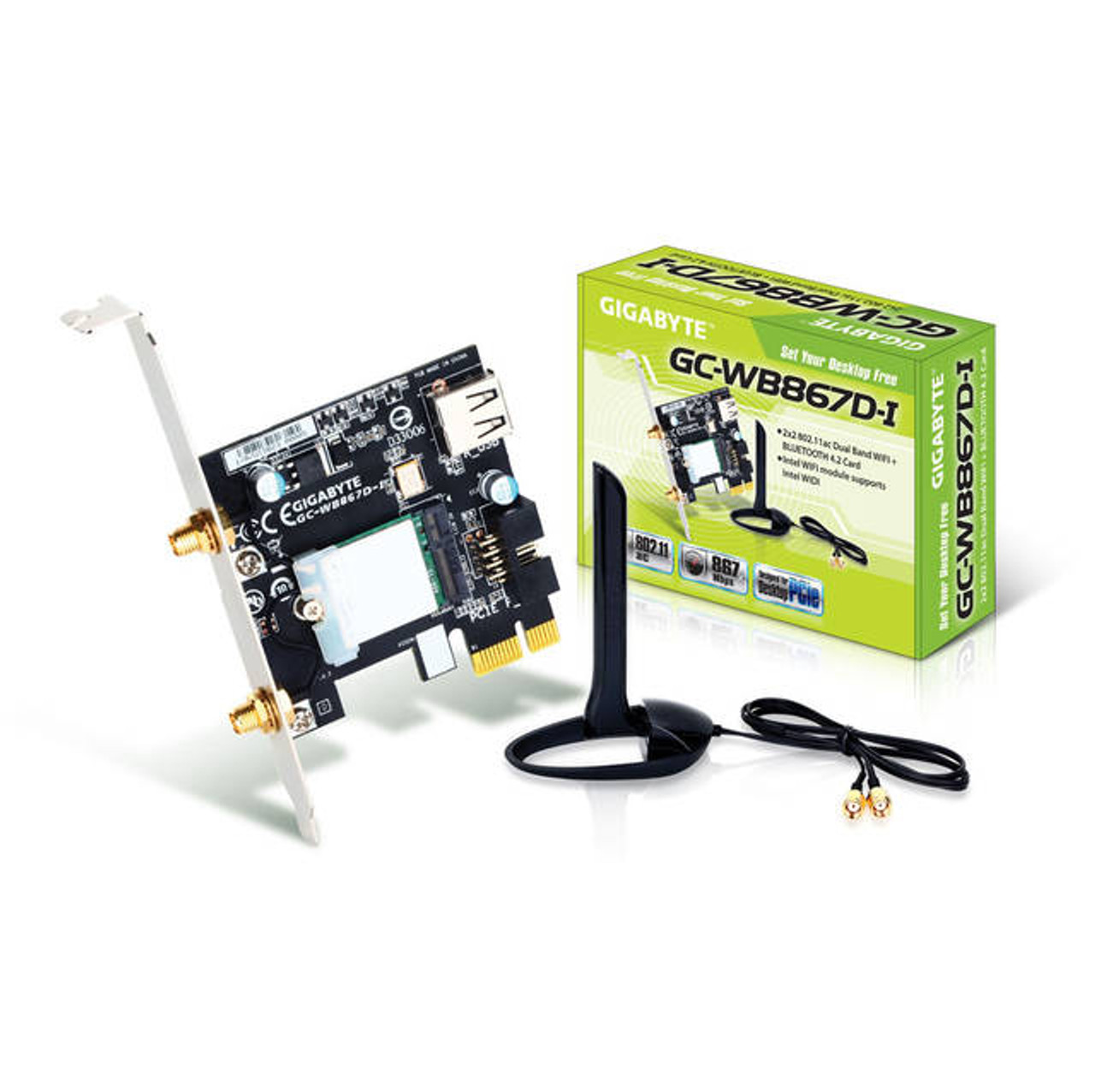 GIGABYTE GC-WB867D-I REV 4.2 Exclusive Bluetooth 4.2/WiFi Expansion Card