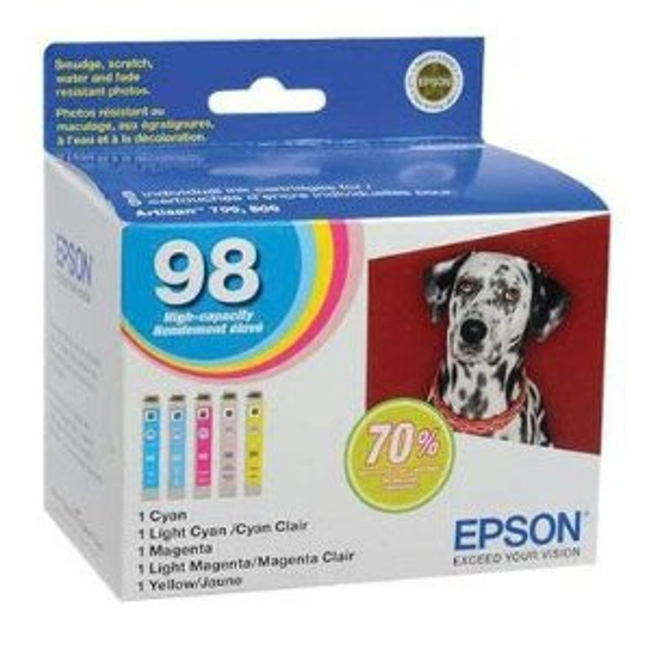 Epson T0989 - High Capacity Color Ink Cartridges Multi-Pack Cyan, Light cyan, Light magenta, Magenta,