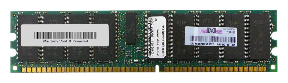 413153-861 - HP 4GB PC2700 DDR-333MHz ECC Registered CL2.5 184-Pin DIMM Dual Rank Memory Module for ProLiant DL585 Server
