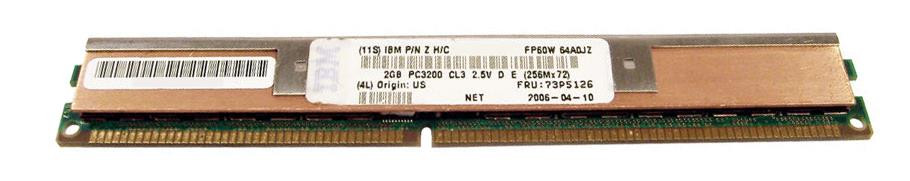 73P5126 - IBM 2GB(1X2GB)400MHz PC-3200 184-Pin CL3 ECC DDR SDRAM RDIMM VLP IBM Upgrade Memory Kit for SYS