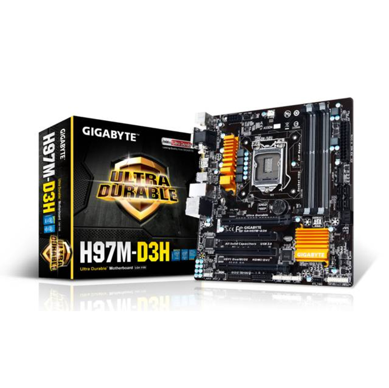 GIGABYTE GA-H97M-D3H LGA1150/ Intel H97/ DDR3/ 2-Way CrossFireX/  SATA3&USB3.0/ A&GbE/ MicroATX Motherboard