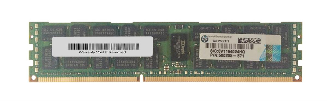 500205-571 - HP 8GB (1x8GB) 1333Mhz PC3-10600 Cl9 Dual Rank ECC Registered DDR3 SDRAM Dimm Memory for workstation Z