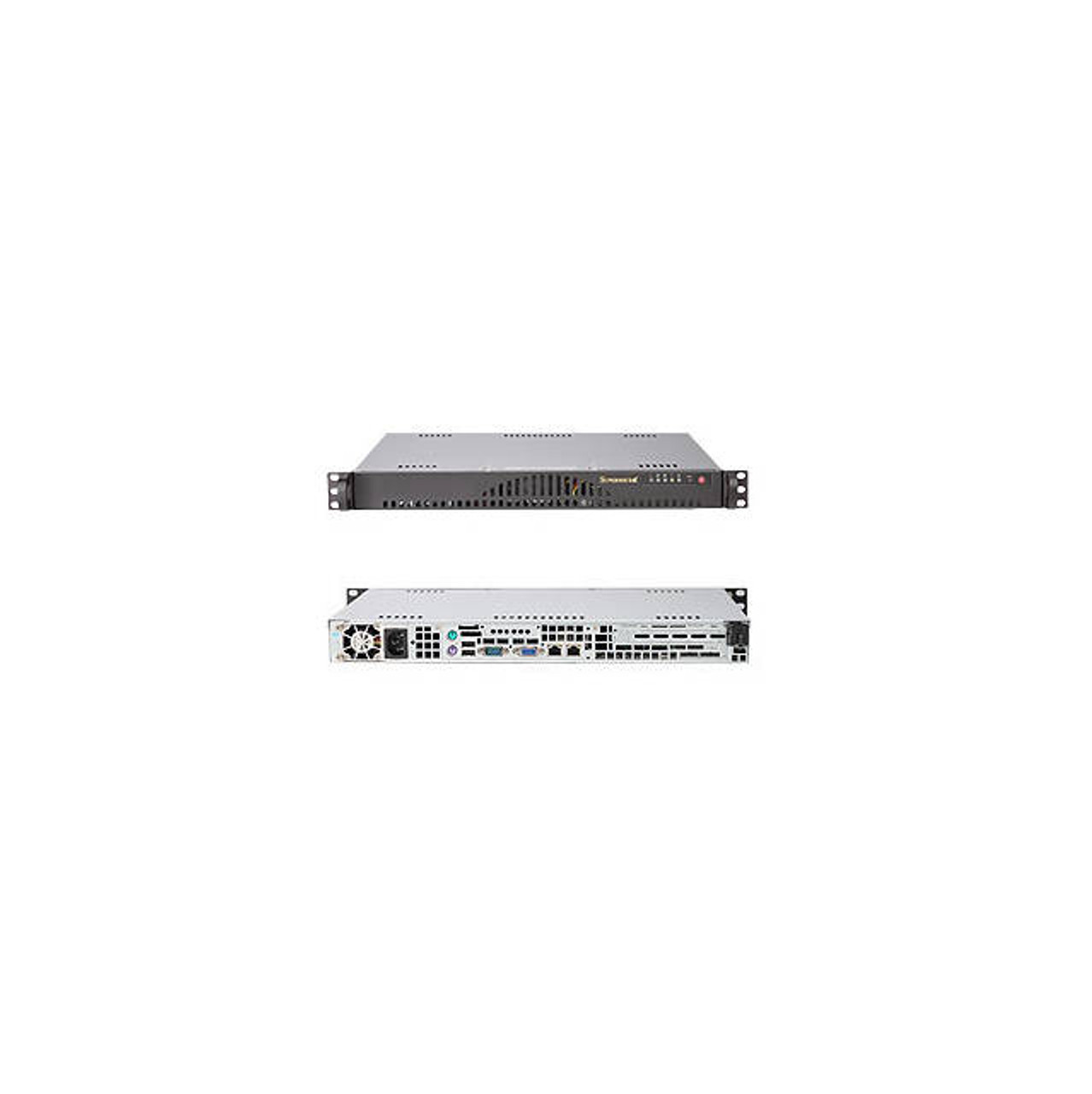 Supermicro CSE-512L-260B 260W Mini 1U Rackmount Server Chassis (Black)