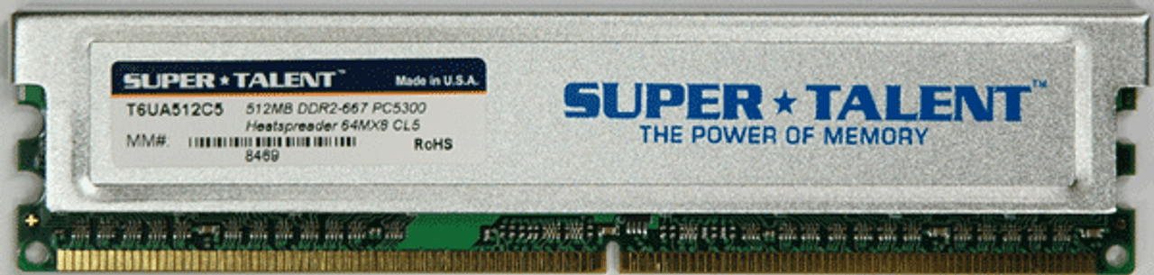 Super Talent DDR2-667 512MB/64x8 S-RIGID Memory