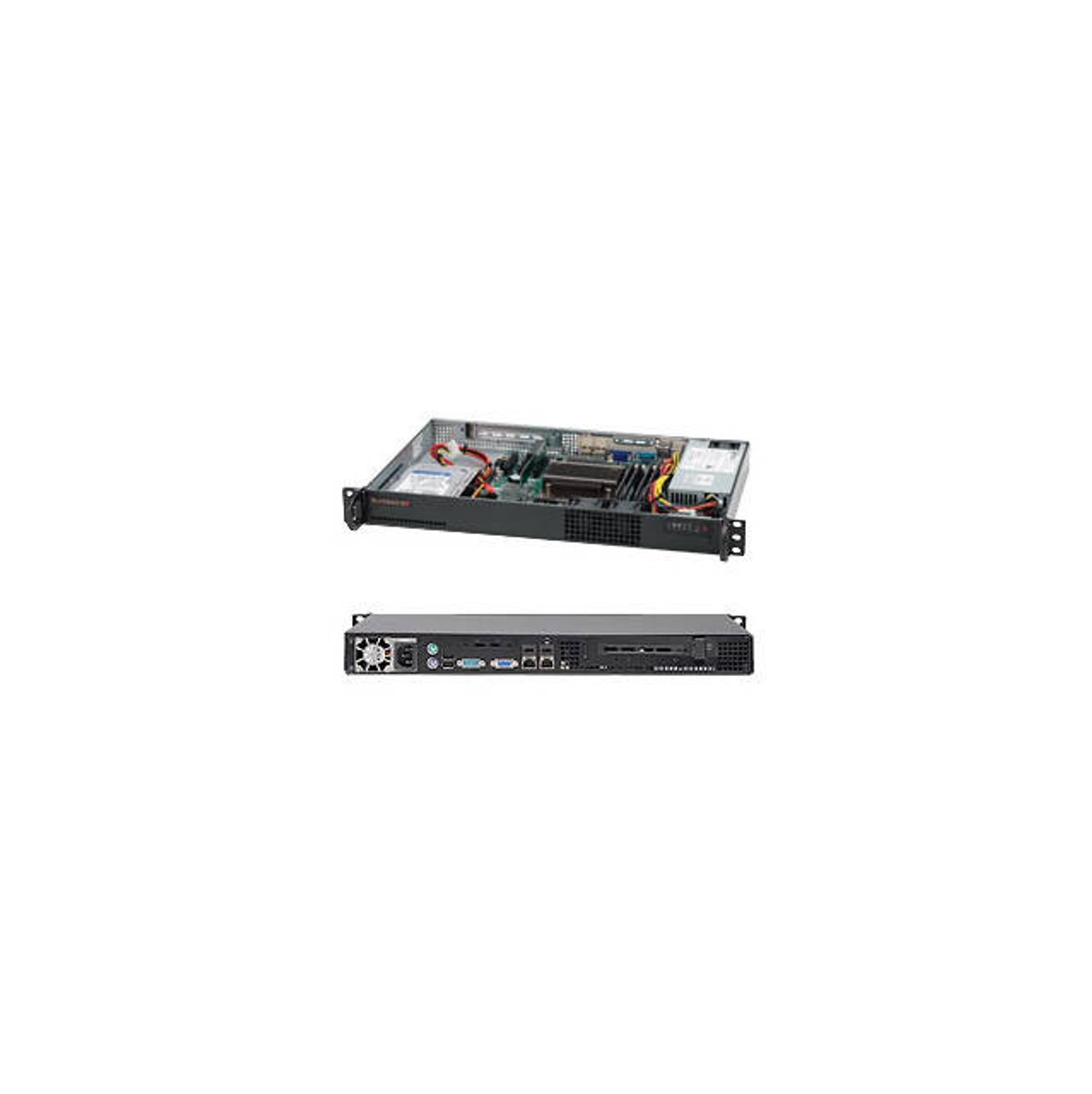 Supermicro CSE-510L-200B 200W Mini 1U Rackmount Server Chassis (Black)