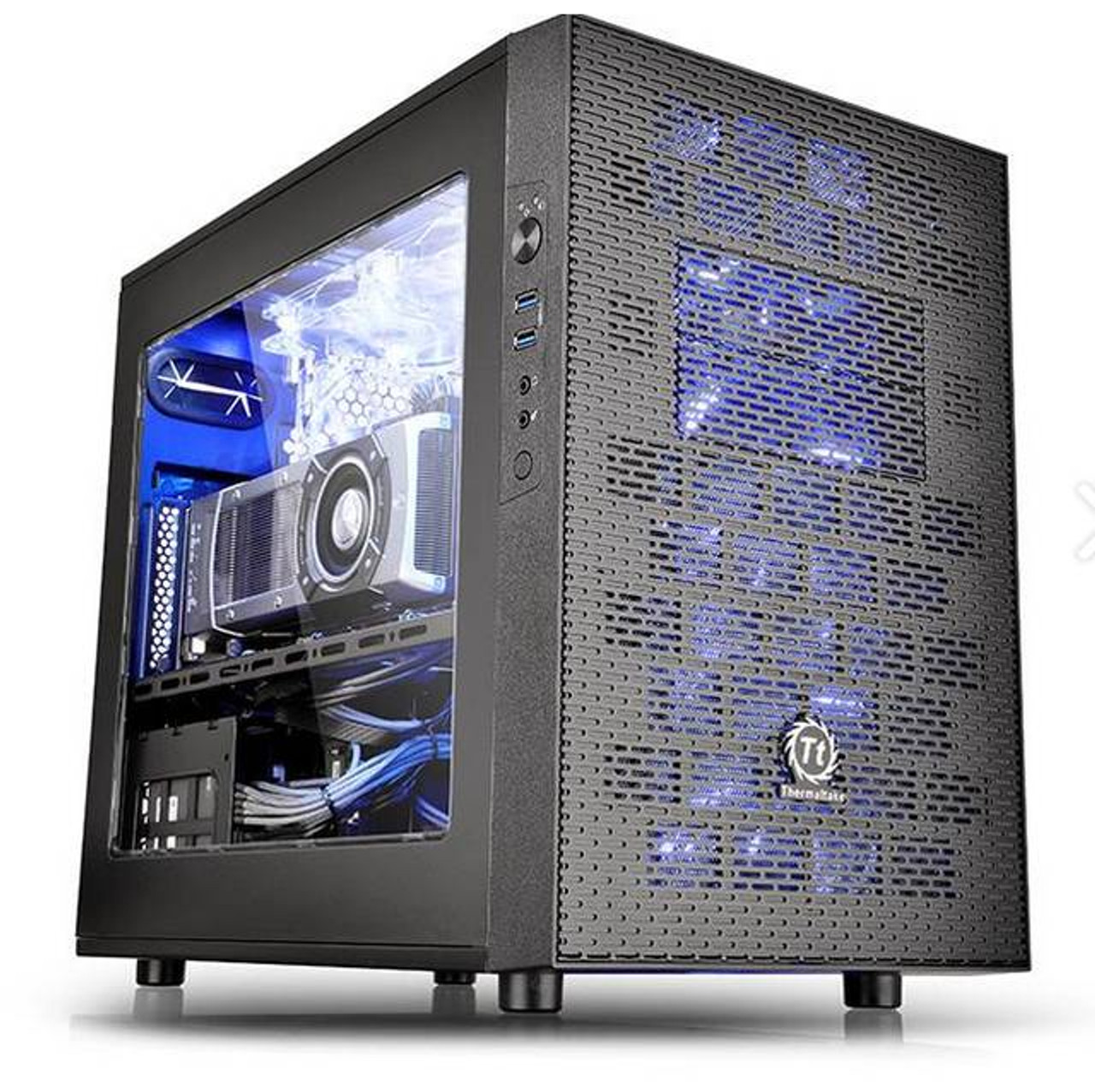 Thermaltake Core X1 CA-1D6-00S1WN-00 No Power Supply Mini-ITX Cube Case (Black)