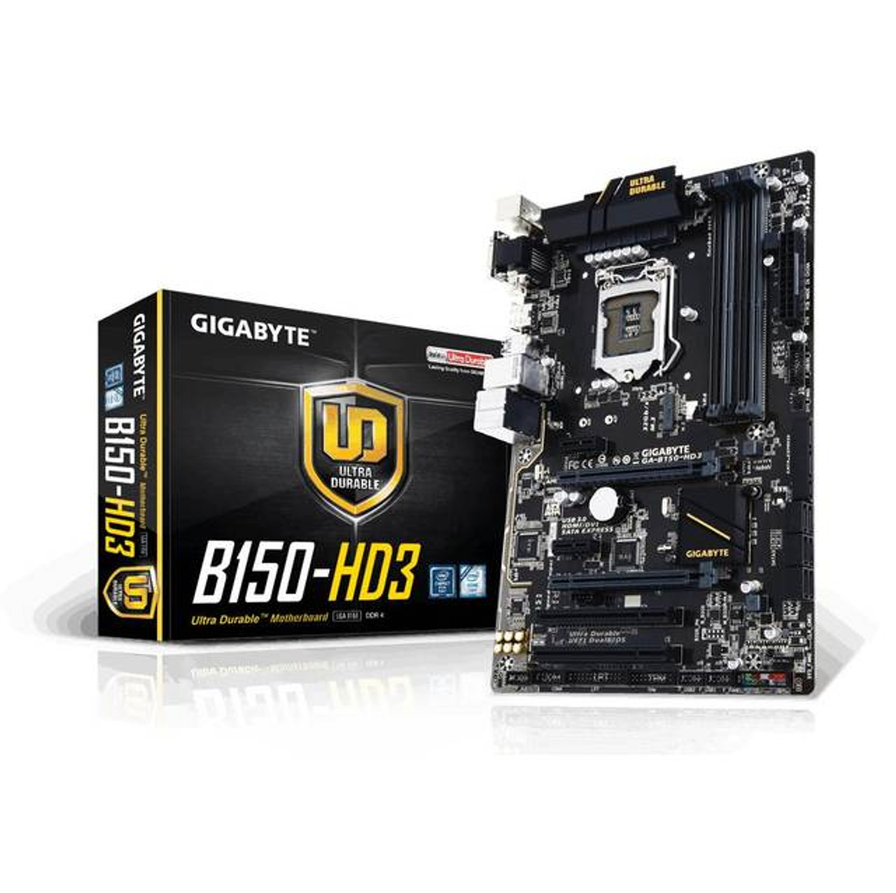 GIGABYTE GA-B150-HD3 LGA1151/ Intel B150/ DDR4/ 2-Way CrossFireX/ SATA3&USB3.0/ M.2&SATA Express/ A&GbE/ ATX Motherboard