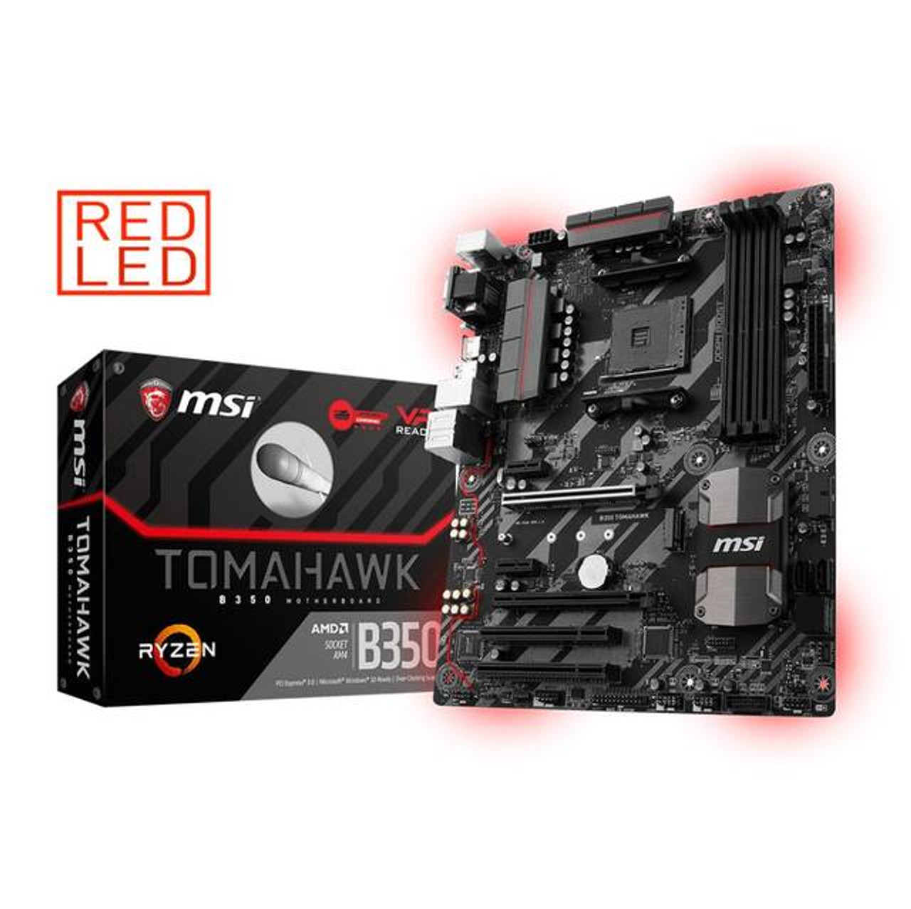 MSI B350 TOMAHAWK Socket AM4/ AMD B350/ DDR4/ SATA3&USB3.1/ M.2/ A&GbE/ ATX Motherboard