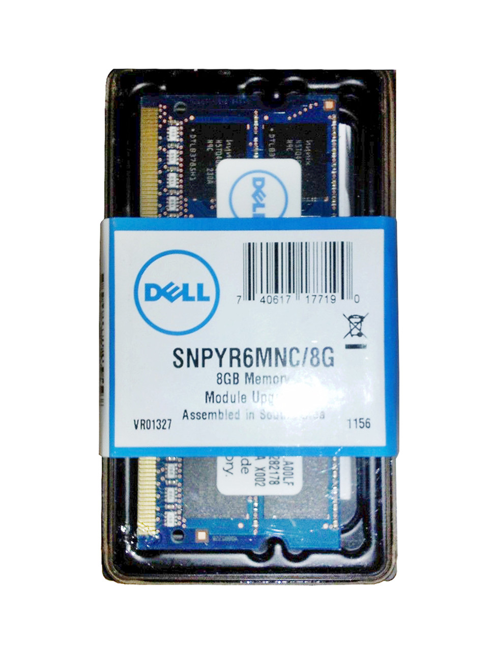 SNPYR6MNC/8G - Dell 8GB PC3-10600 DDR3-1333MHz non-ECC Unbuffered CL9 204-Pin SoDimm Dual Rank Memory Module for Precision Mobile Workstatio