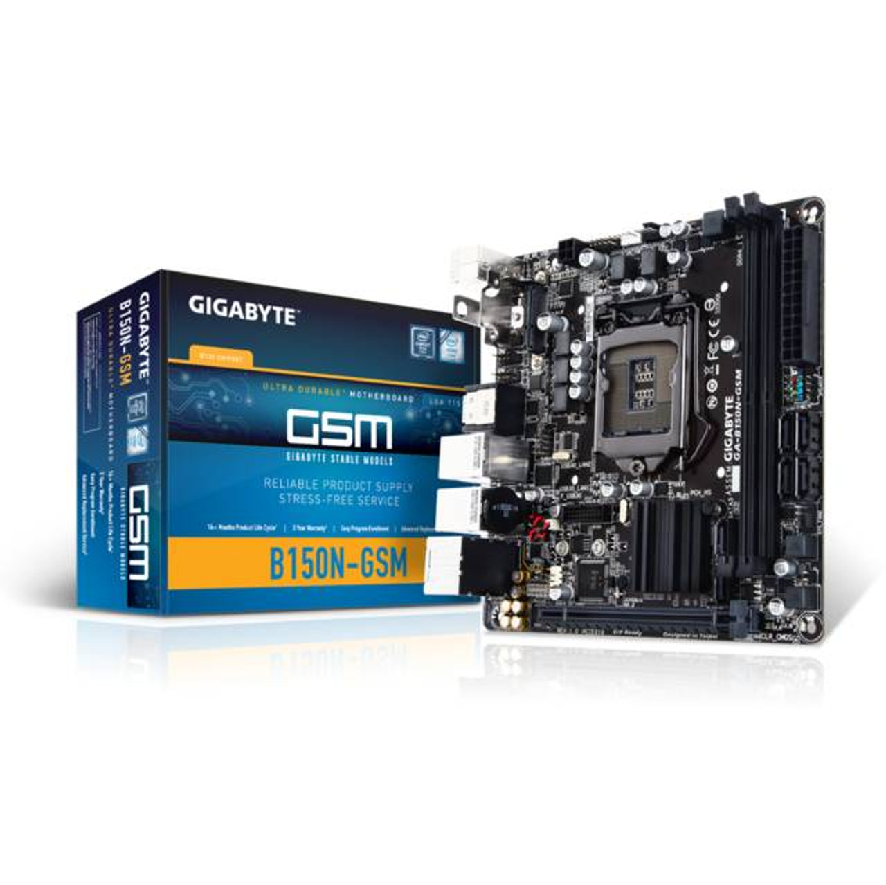 GIGABYTE GA-B150N-GSM LGA1151/ Intel B150/ DDR4/ SATA3&USB3.0/ M.2/ A&2GbE/ Mini-ITX Motherboard