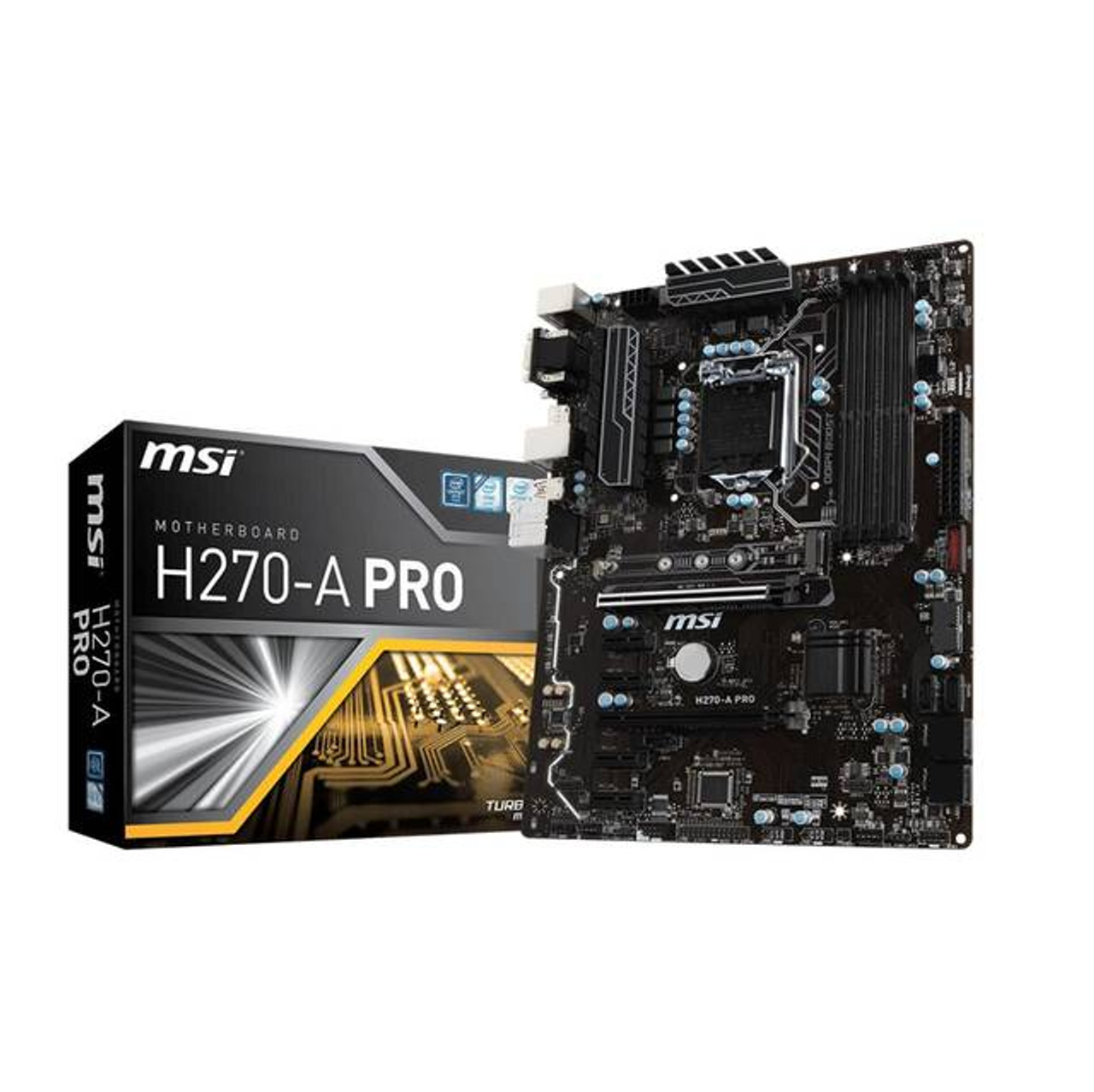 MSI H270-A PRO LGA1151/ Intel H270/ DDR4/ 2-Way CrossFireX/ SATA3&USB3.1/ M.2/ A&GbE/ ATX Motherboard