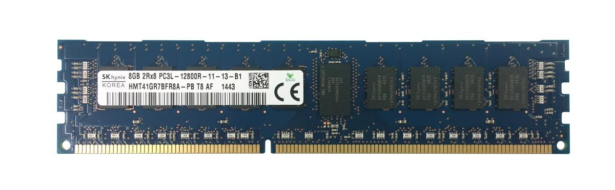 HMT41GR7BFR8A-PB - Hynix 8GB PC3-12800 DDR3-1600MHz ECC Registered CL11 240-Pin DIMM 1.35V Low Voltage Dual Rank Memory Module