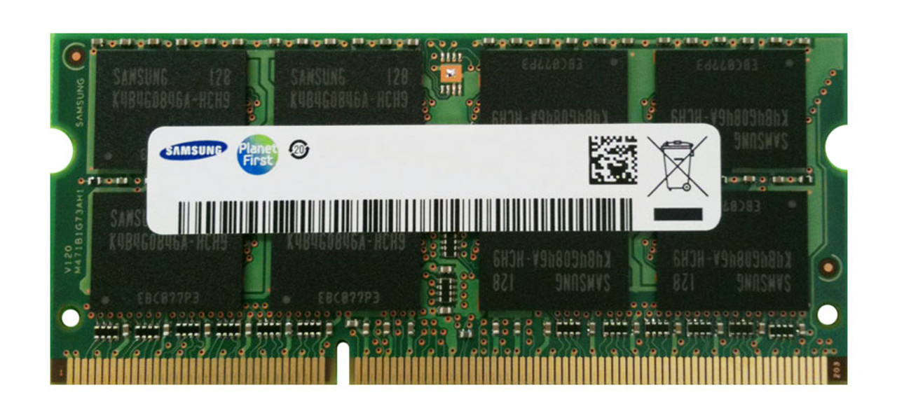 8GBDDR3NB12800-SAM - Samsung 8GB PC3-12800 DDR3-1600MHz non-ECC Unbuffered CL11 204-Pin SoDimm Memory Module (Refurbished)