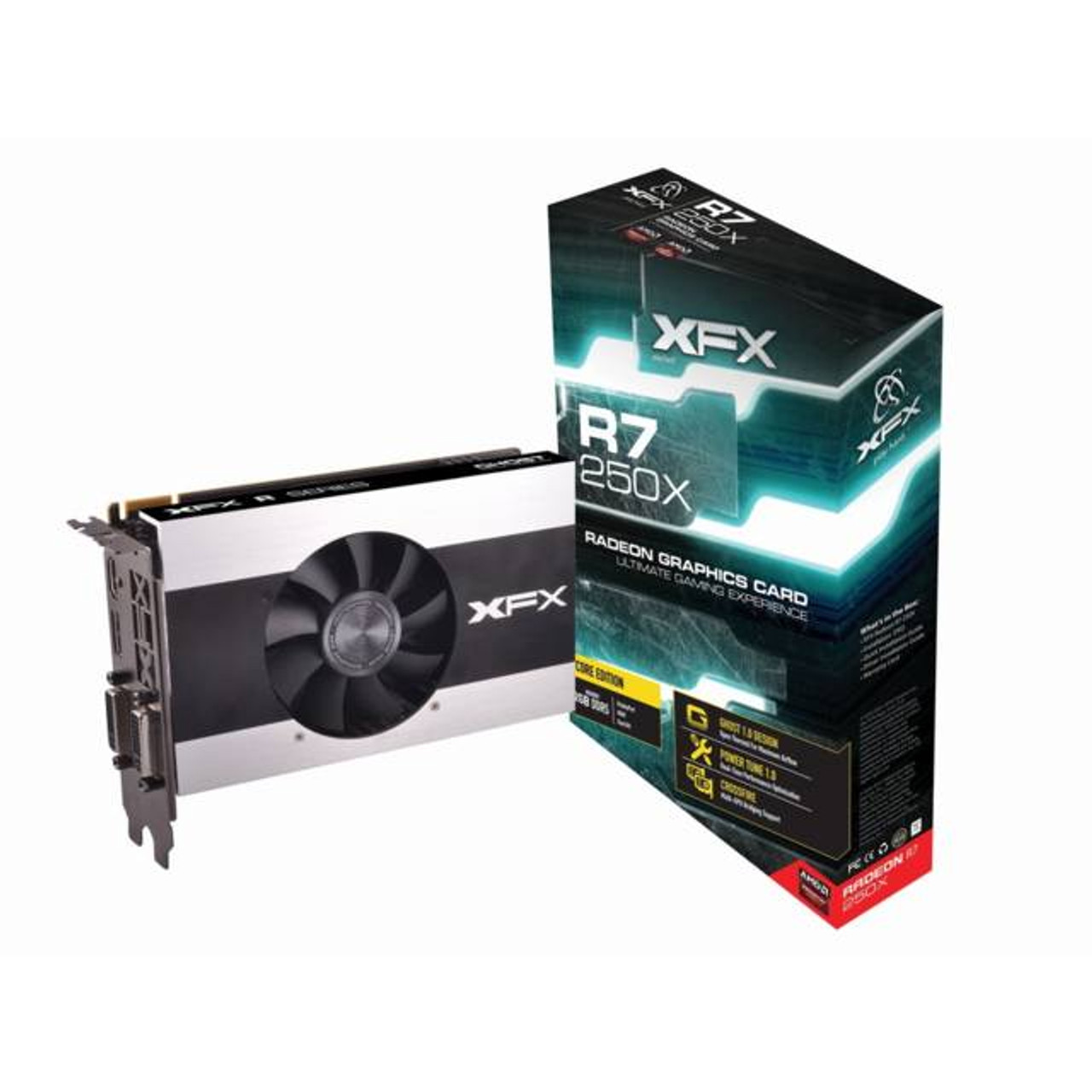 XFX AMD Radeon R7 250X 2GB GDDR5 2DVI/HDMI/DisplayPort PCI-Express Video Card