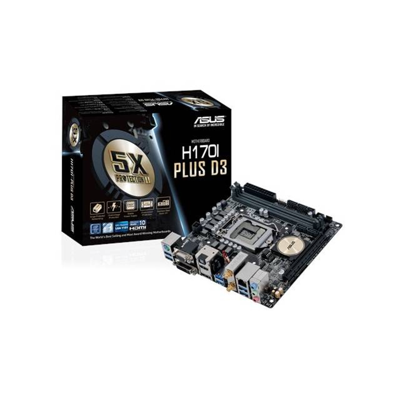 Asus H170I-PLUS D3 LGA1151/ Intel H170/ DDR3/ SATA3&USB3.0/ M.2&SATA  Express/ WiFi/ A&GbE/ Mini-ITX Motherboard