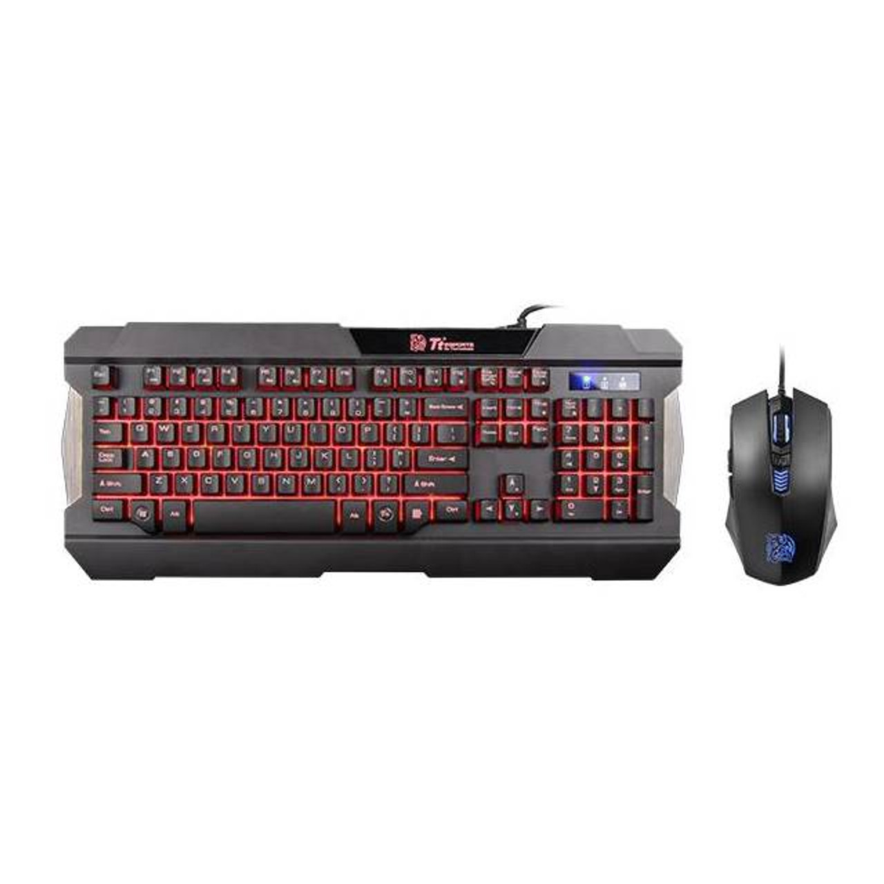 Thermaltake Tt eSPORTS KB-CCM-PLBLUS-04 Wired USB Commander Gaming Gear Keyboard & Mouse Combo (Multi Light)