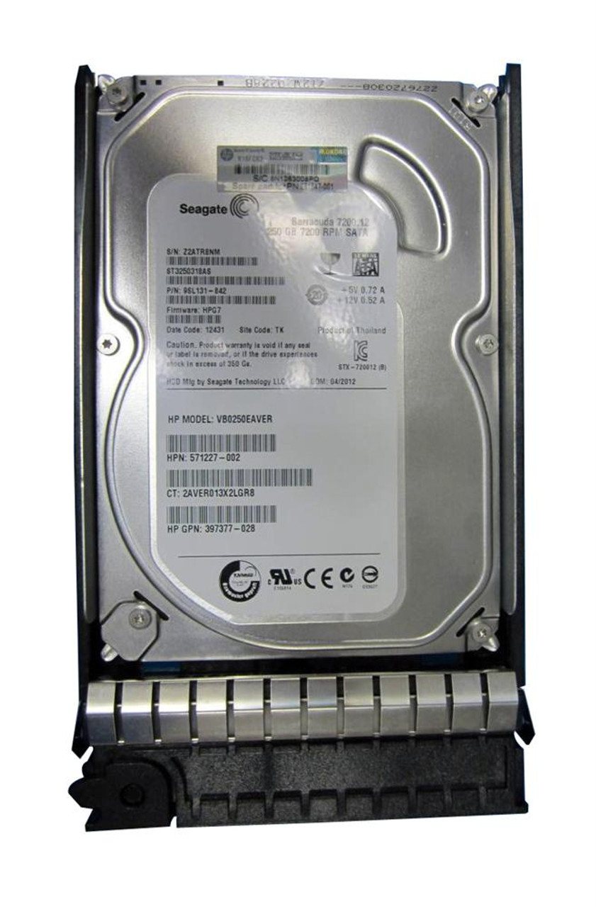 681647-001 - HP 250GB 7200RPM SATA 3GB/s 3.5-inch Hard Drive