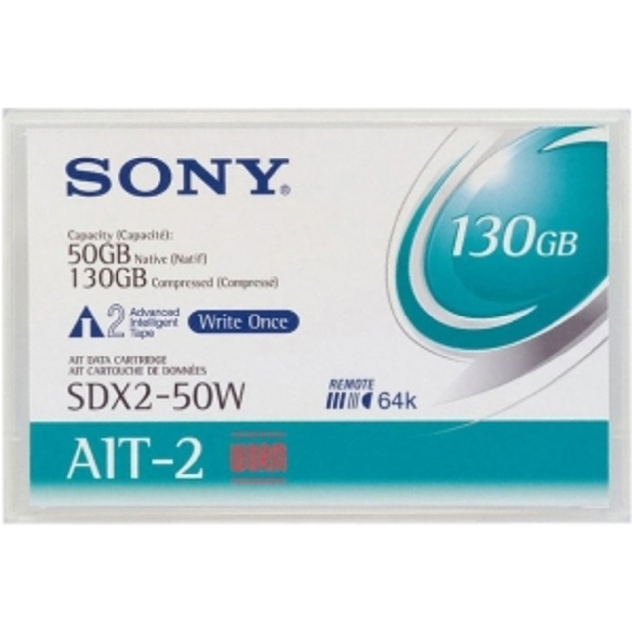 SDX250W//AWW - Sony AIT-2 WORM Tape Cartridge - AIT AIT-2 - 50GB (Native) / 130GB (Compressed)