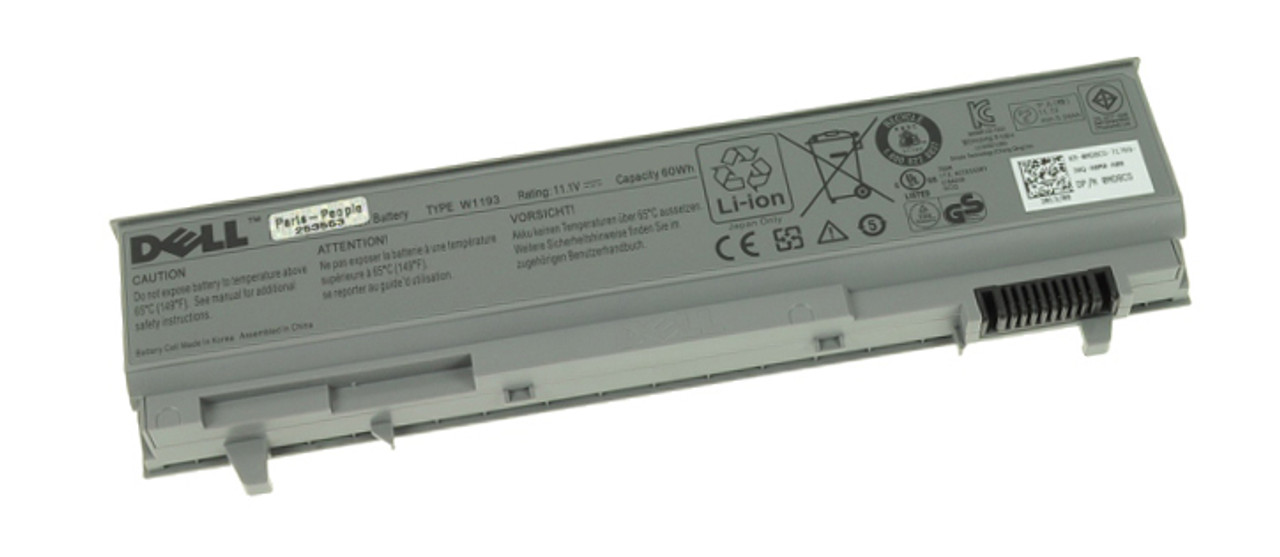 H3K58 - Dell 6-Cell 60WHr Lithium-Ion Battery for Latitude E6410 E6510 Laptops Precision M4500 Mobile WorkStations