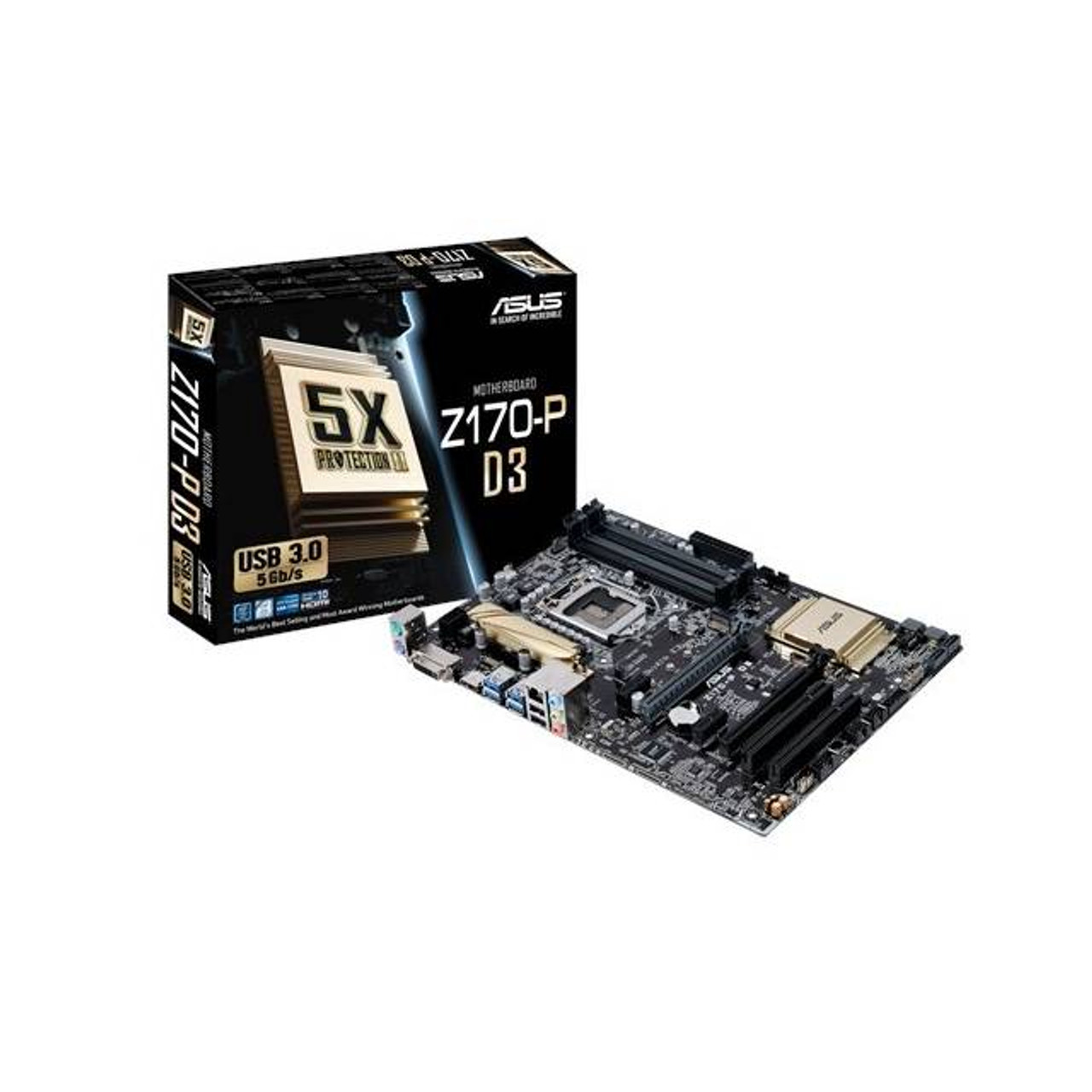 Asus Z170-P D3 LGA1151/ Intel Z170/ DDR3/ Quad CrossFireX/ SATA3&USB3.0/ M.2/ A&GbE/ ATX Motherboard