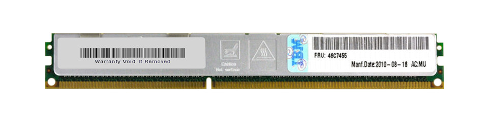 46C7455 - IBM 8GB (1X8GB) 1333MHz PC3-10600 240-Pin Dual Rank 2RX4 CL9 ECC Registered DDR3 VLP SDRAM RDIMM IBM Memory for B