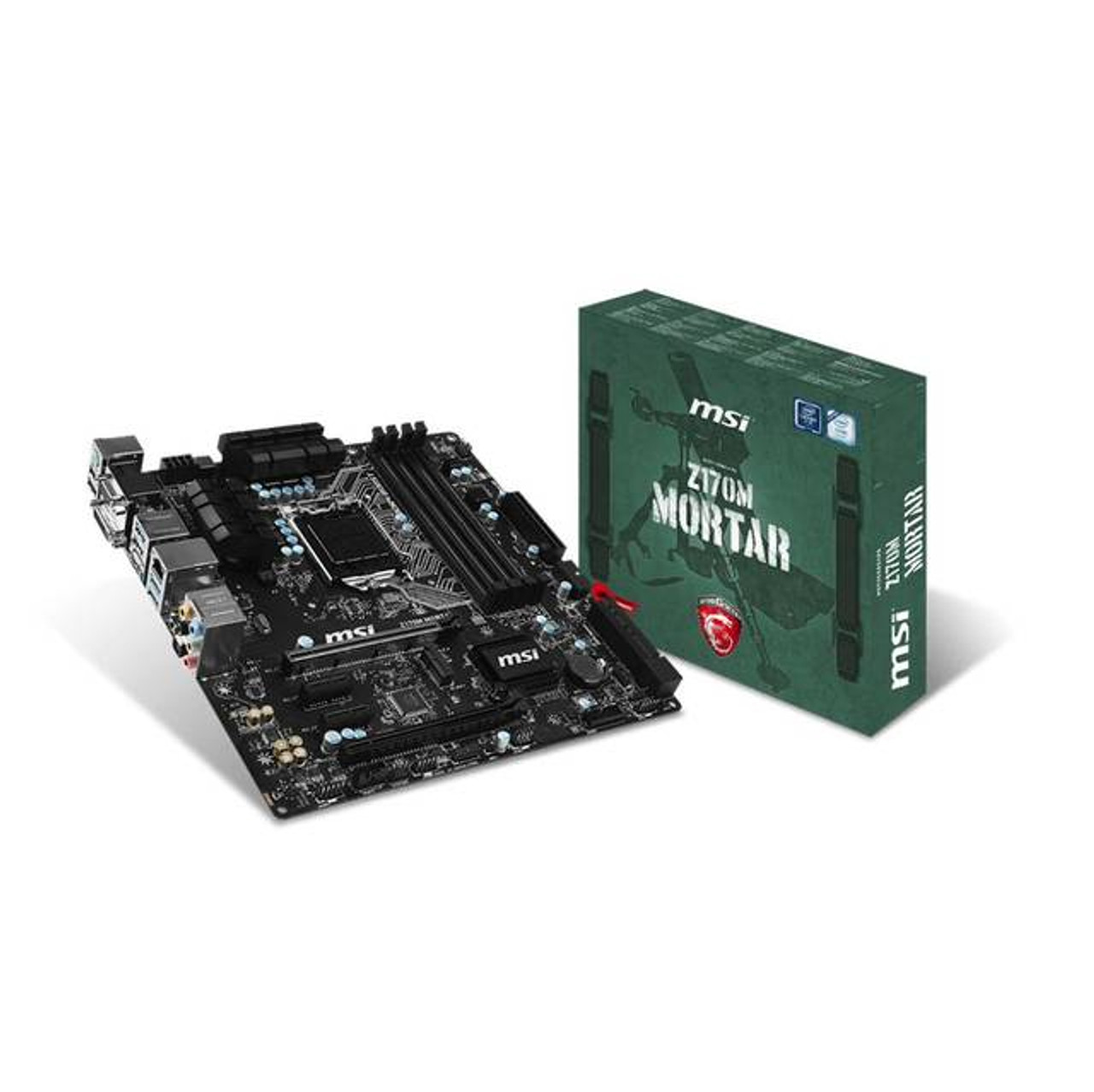 MSI Z170M MORTAR LGA1151/ Intel Z170/ DDR4/ 2-Way CrossFireX/ SATA3&USB3.1/ SATA Express/ A&GbE/ MicroATX Motherboard
