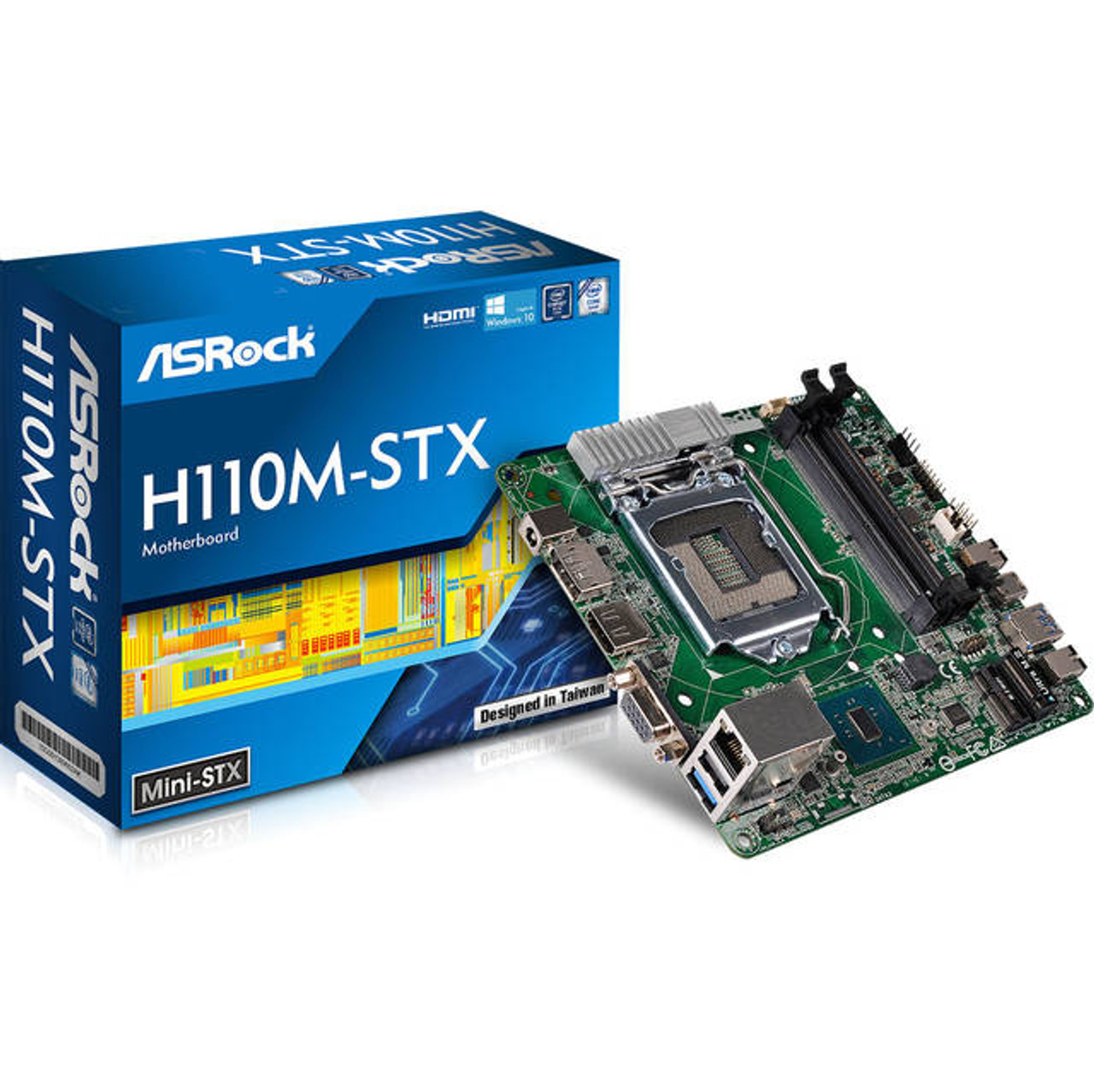 ASRock H110M-STX LGA1151/ Intel H110/ DDR4/ SATA3&USB3.0/ M.2/ A&GbE/ Mini-STX Motherboard