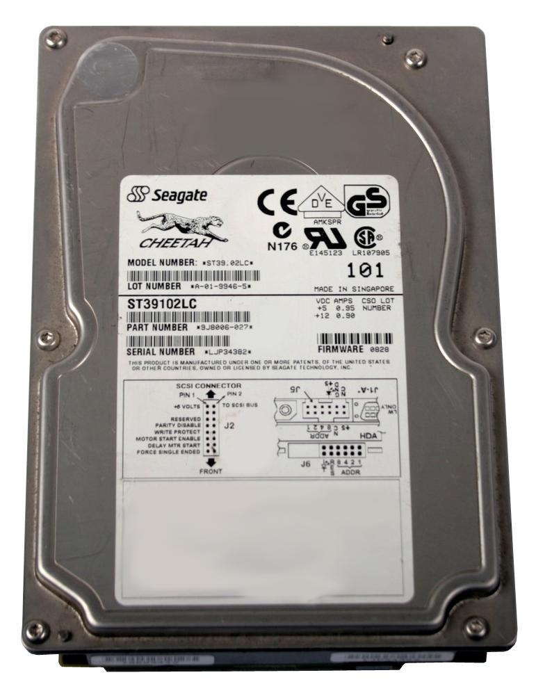 ST39102LC-6 - Seagate Cheetah 9LP 9.1GB 10000RPM Ultra2 Wide SCSI 80-Pin 1MB Cache 3.5-inch Internal Hard Drive