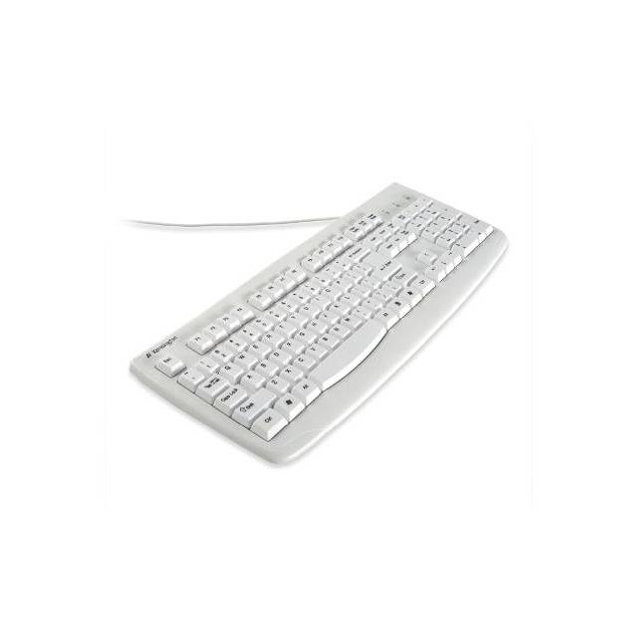 Kensington K64406US Washable Wired USB/PS2 Keyboard w/ Antimicrobial Protection (White)