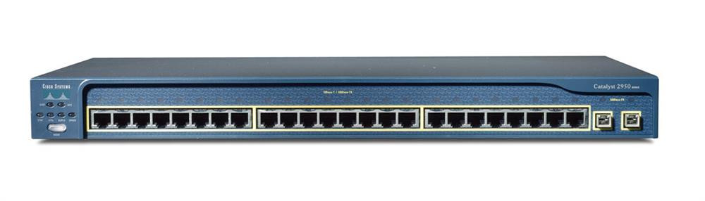 WS-C2950SX-24 - Cisco 24-Port EN Fast EN 10Base-T/100Base-TX + 2x1000BaseSX (Uplink) Catalyst 2950 Switch (Refurbished)