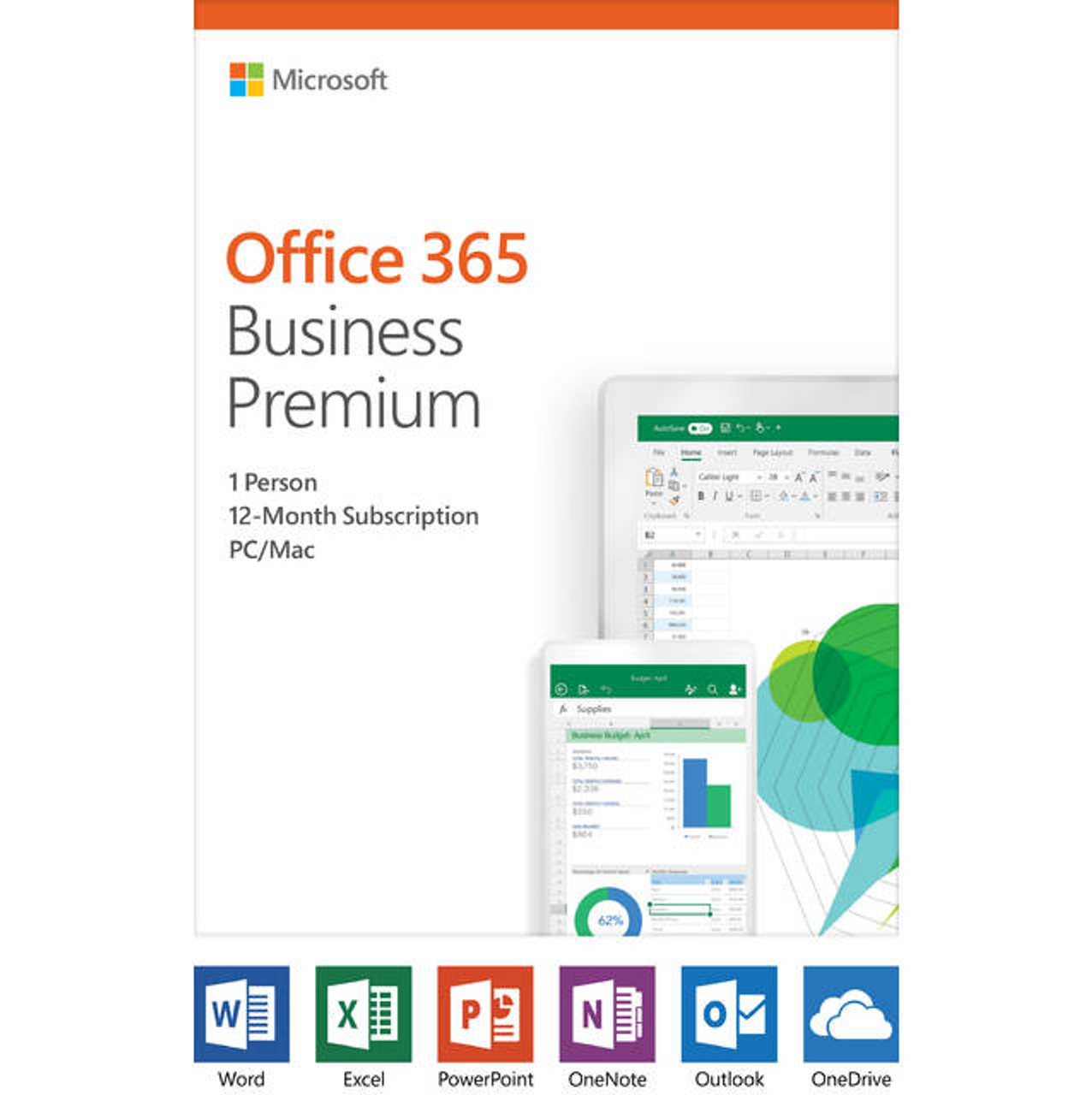 Microsoft Office 365 Business Premium / 12-month subscription, 1 person, PC/Mac Key Card