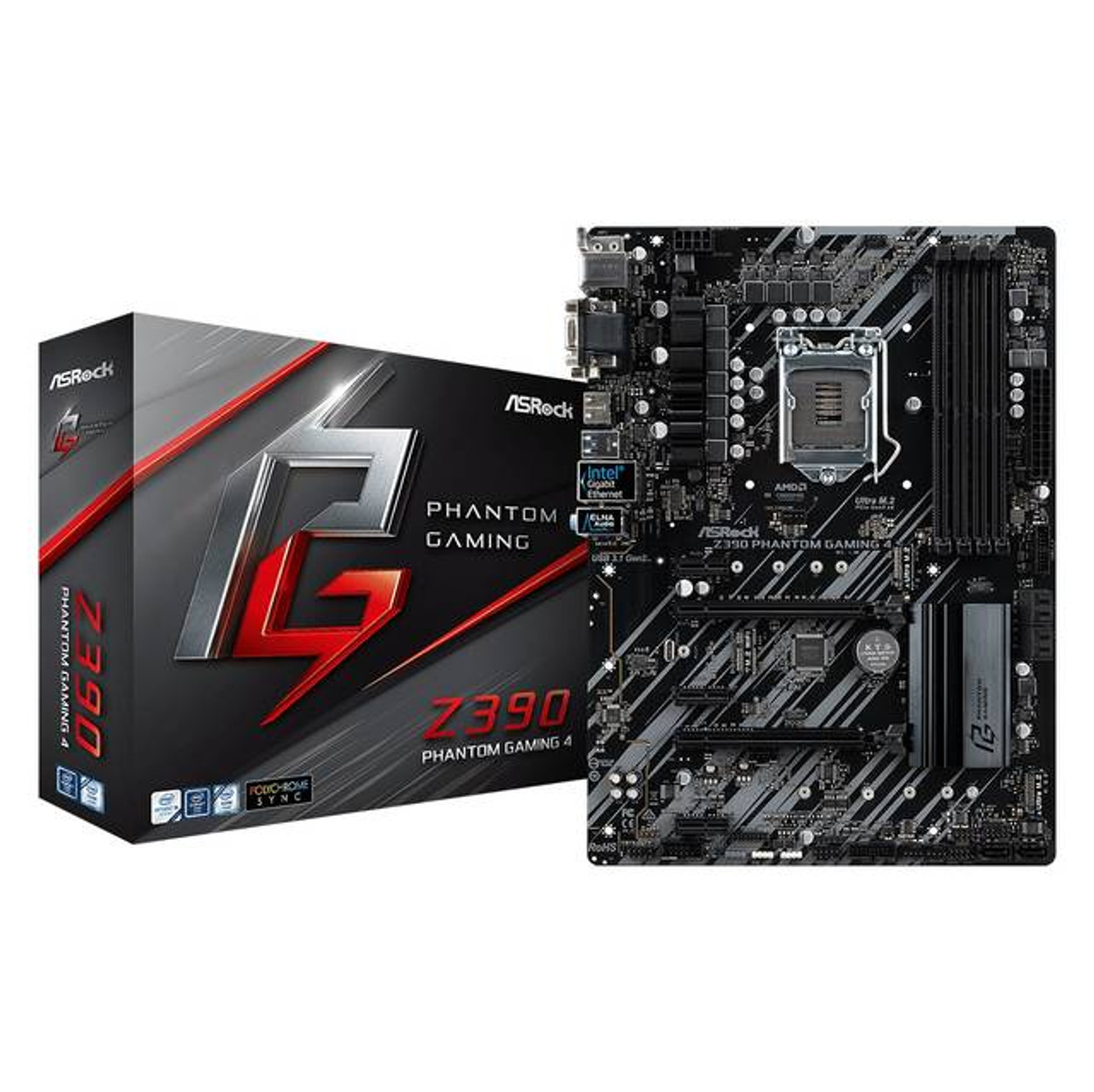 ASRock Z390 PHANTOM GAMING 4 LGA1151/ Intel Z390/ DDR4/ Quad CrossFireX/ SATA3&USB3.1/ M.2/ A&GbE/ AT