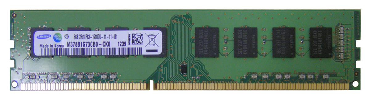 M378B1G73CB0-CK0 - Samsung 8GB (1X8GB) 1600MHz PC3-12800 CL11 NON-ECC UNBUFFERED Dual RANK DDR3 SDRAM 240-Pin DIMM SA