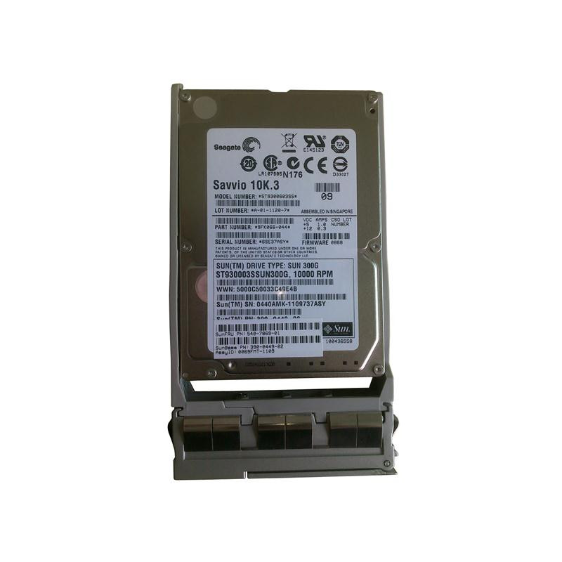 3900449-02 - Sun 300GB 10000RPM SAS 6GB/s Hot-Pluggable 16MB Cache 2.5-inch Hard Drive