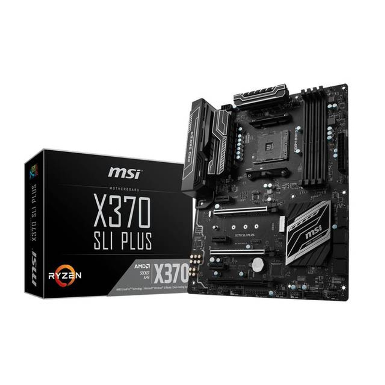 MSI X370 SLI PLUS Socket AM4/ AMD X370/ DDR4/ 3-Way CrossFireX & 2-Way SLI/ SATA3&USB3.1/ M.2/ A&GbE/ ATX Motherboard