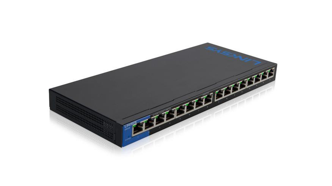 LGS116 - Linksys 16-Port Gigabit Ethernet Switch 16 Ports 16 X Rj-45 10/100/1000base-T Desktop Wall Mountable